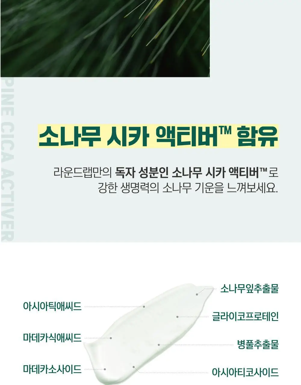 [피지말끔] 라운드랩 소나무 진정 시카 클렌저 150ml 상세페이지 10